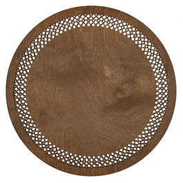 Hermia Seljuk - Walnut Juego de Salvamanteles de Madera de 4 Piezas